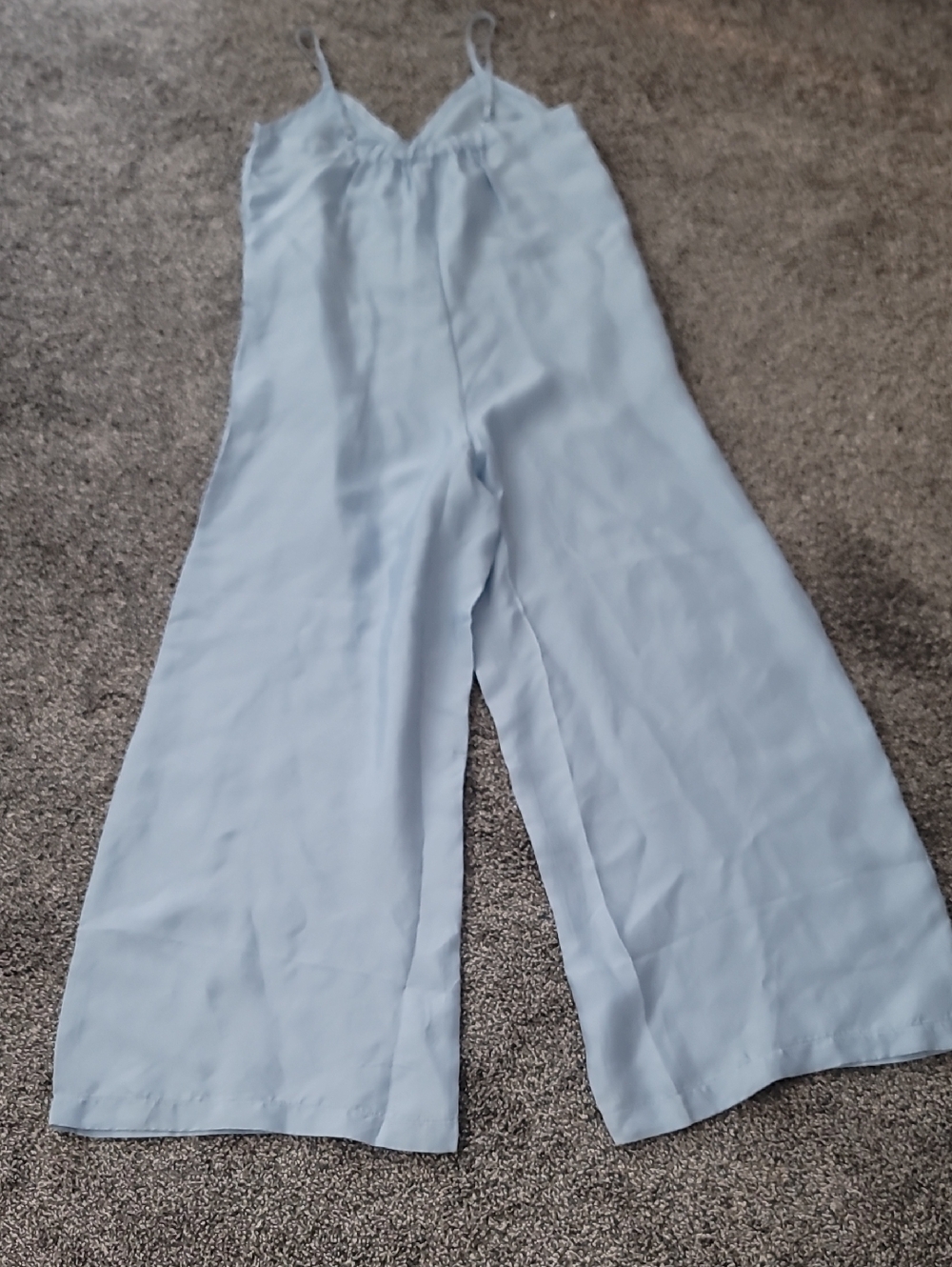 Athleta Light Blue Wide-Leg Jumpsuit
